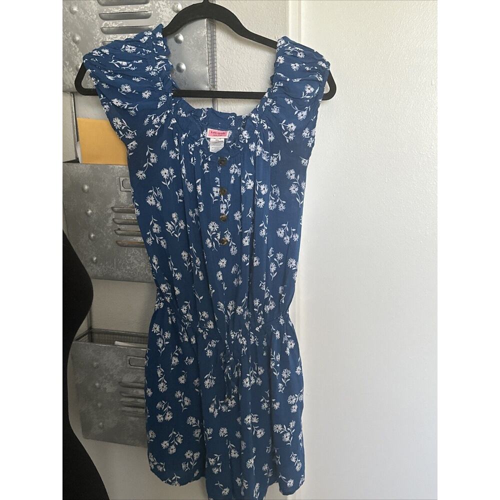 Kate Spade Romper Womens XS Blue Floral ResortWear Vacation Boho CottageCore